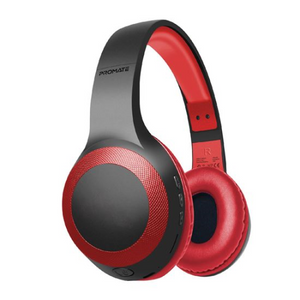 PROMATE Deep Base Bluetooth Headphones - Red