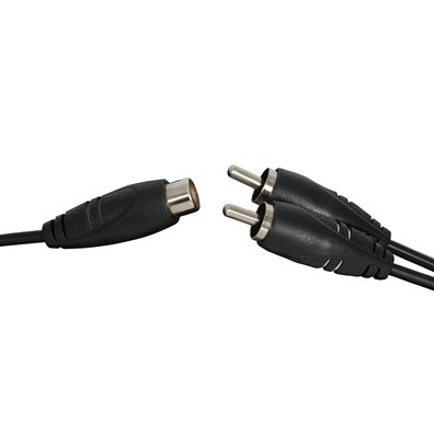 2 x RCA Plugs to 1 x RCA Socket audio cable - 30cm