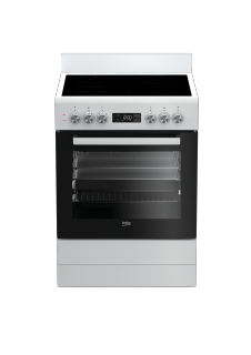 Beko 81L Free Standing Oven with 4 Zone Ceramic Cooktop - White